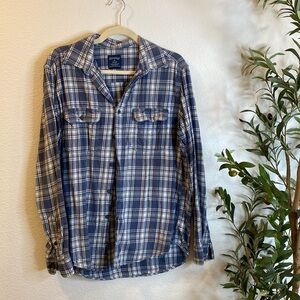 Blue and White Flannel Medium